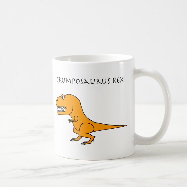 Grumposaurus Rex Orangen-Tasse Tasse (Rechts)