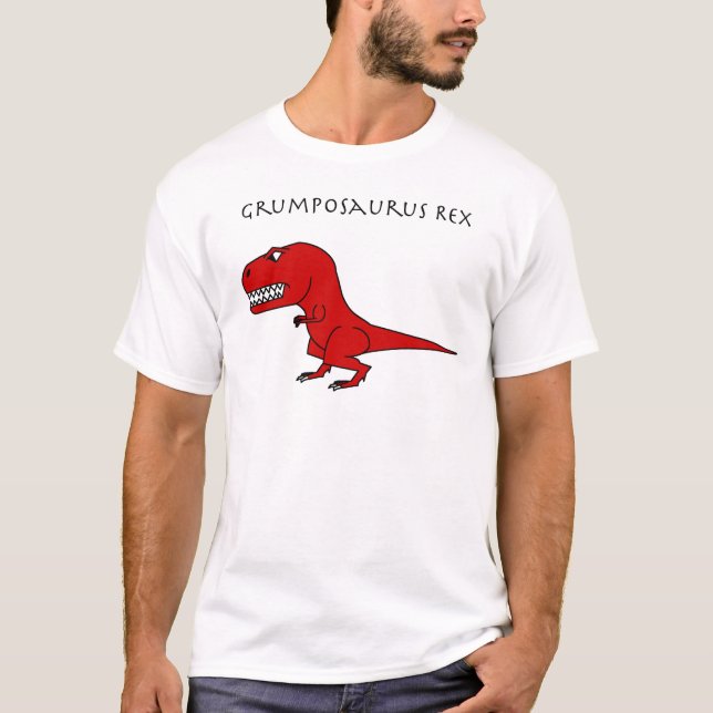 Grumposaurus Rex Rot T-Shirt (Vorderseite)