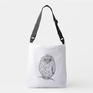 Grumpy African Barred Owlet Design Tragetaschen Mit Langen Trägern