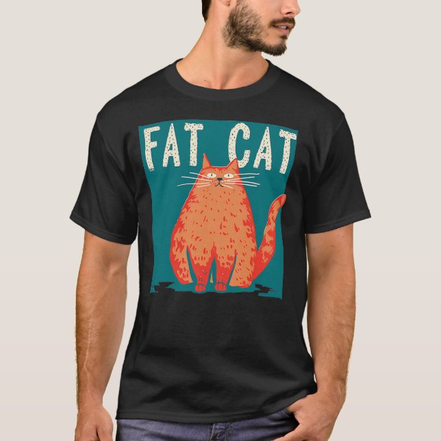 Grumpy and fluffy Cat Costume for funny overweight T-Shirt (Vorderseite)