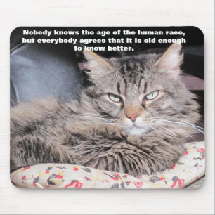 Grumpy Angel mit "Age"-Zitat Mousepad