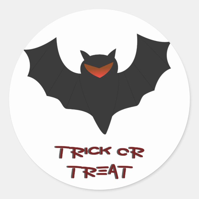 Grumpy Bat Halloween-Aufkleber Runder Aufkleber (Vorderseite)