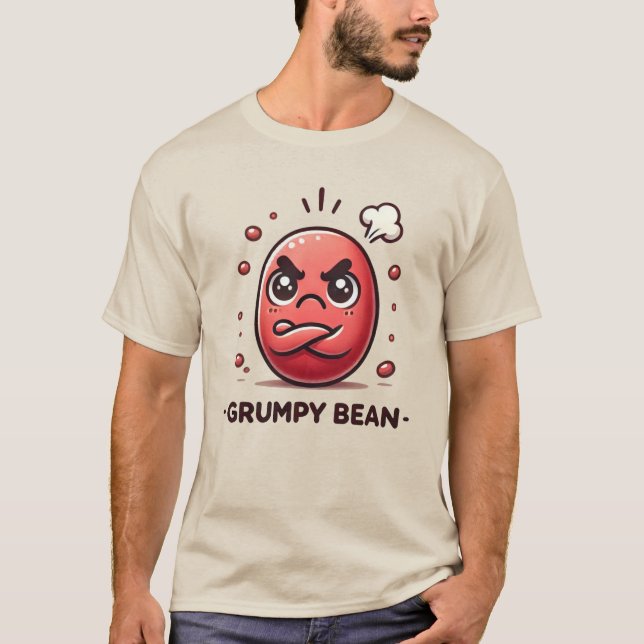 Grumpy Bean - The Moody Little Bean T-Shirt (Vorderseite)