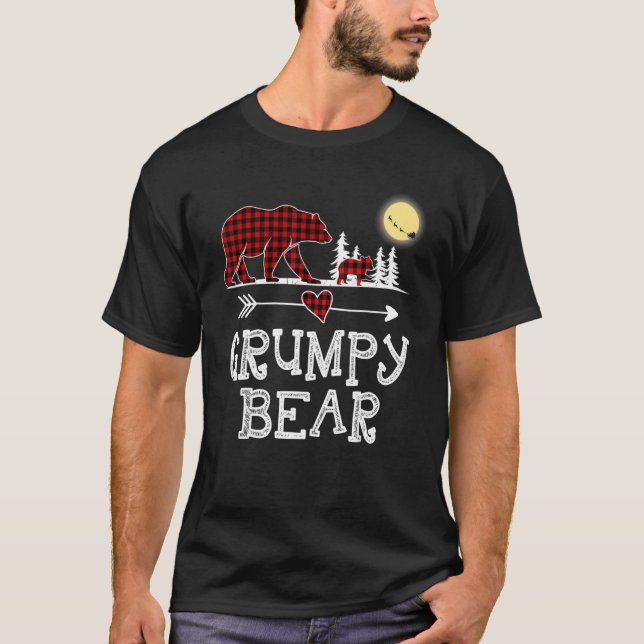 Grumpy Bear Christmas Pajama Red Kariert Buffalo f T-Shirt (Vorderseite)