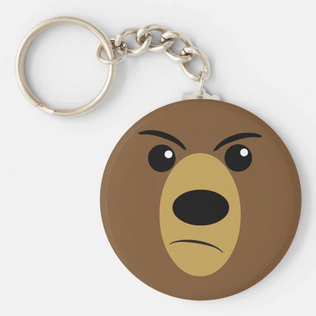 Grumpy Bear Face Schlüsselanhänger (Vorne)