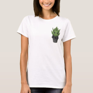 Grumpy Biker-Schlangenpflanze in gestachelter Lede T-Shirt