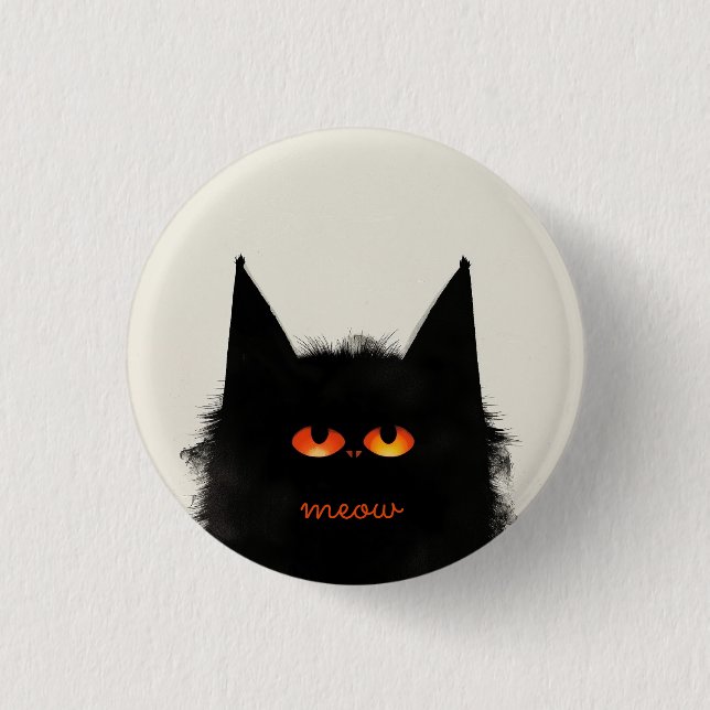 Grumpy Black Button (Vorderseite)