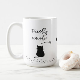 Grumpy Black Cat Drink Water Erinnerung Tasse