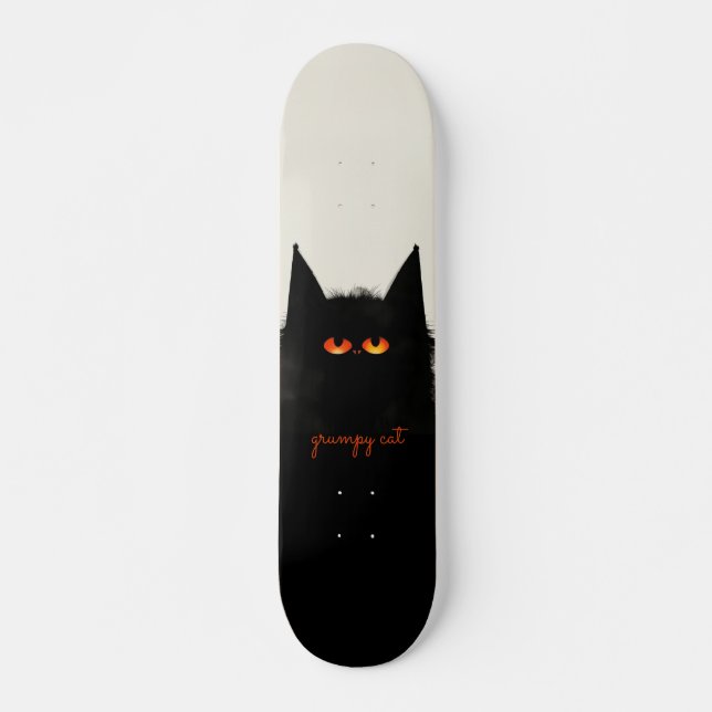 Grumpy Black Skateboard (Vorne)
