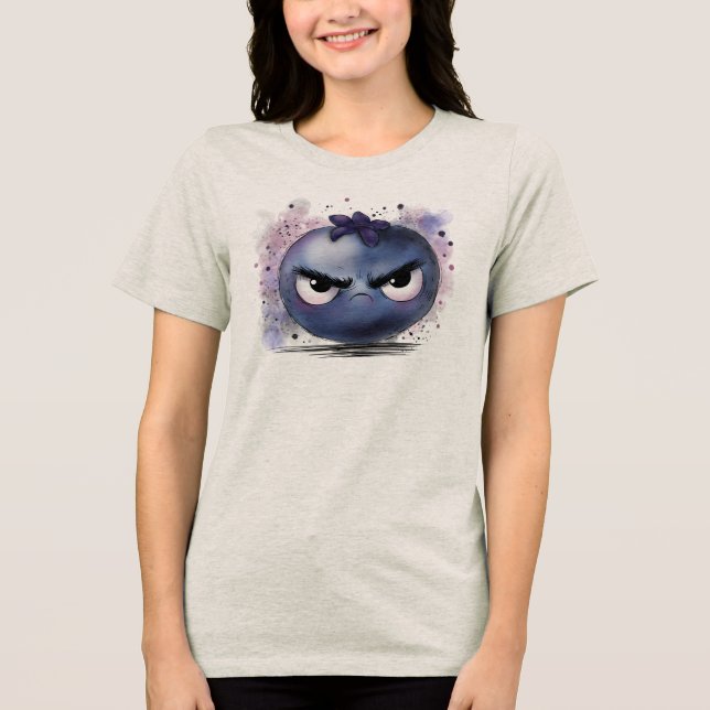 Grumpy Blueberry Tri-Blend Shirt (Vorderseite)