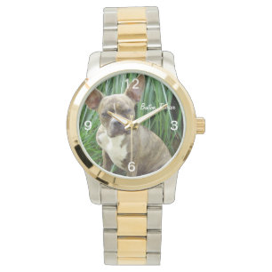 Grumpy Boston Terrier Dog Watch Armbanduhr