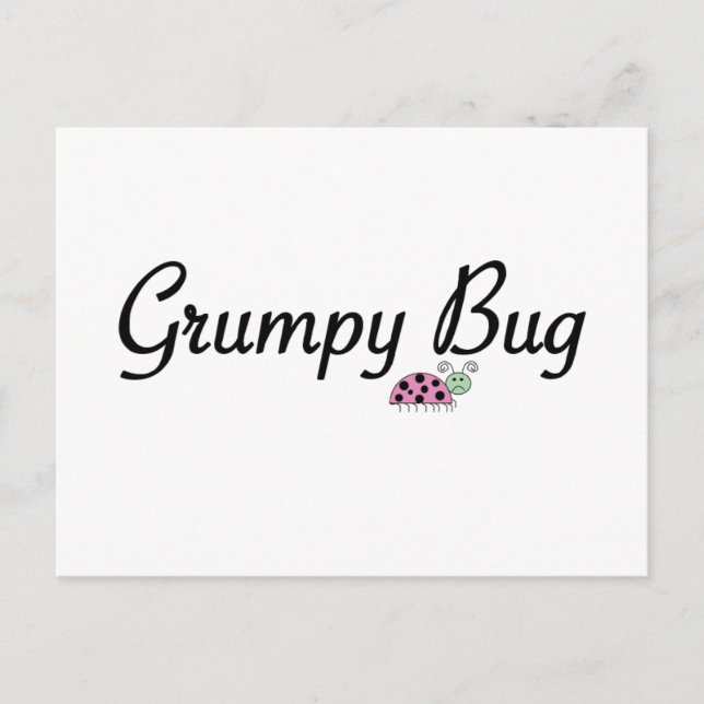 Grumpy bug postkarte (Vorderseite)