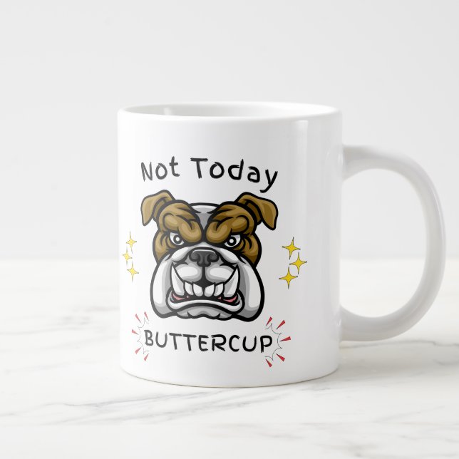 Grumpy Bulldog Cup, Dog Lover Gift Idea, Pet Humor Jumbo-Tasse (Rechts)