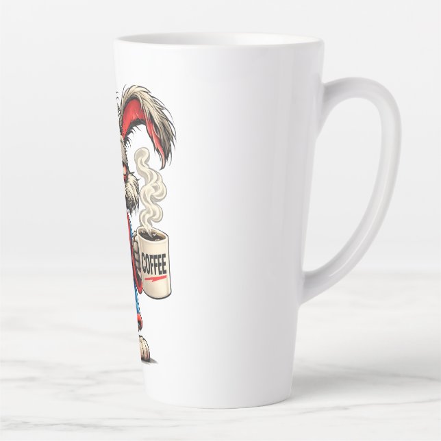 Grumpy Bunny Coffee Funny T-Shirt Milchtasse (Rechts)