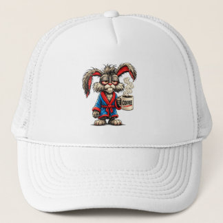 Grumpy Bunny Coffee Funny T-Shirt Truckerkappe