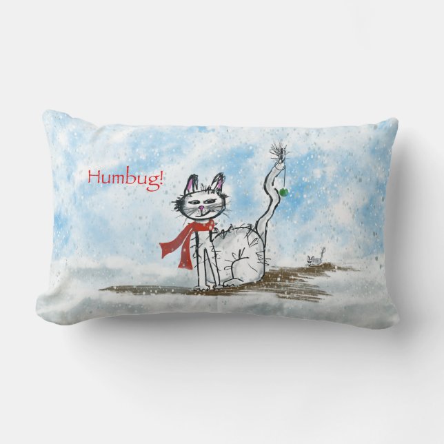 Grumpy Cat Christmas Kissen (Vorderseite)