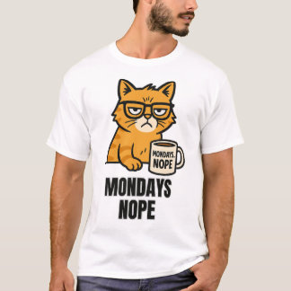 Grumpy Cat Coffee Club: Montags? Nein. T-Shirt