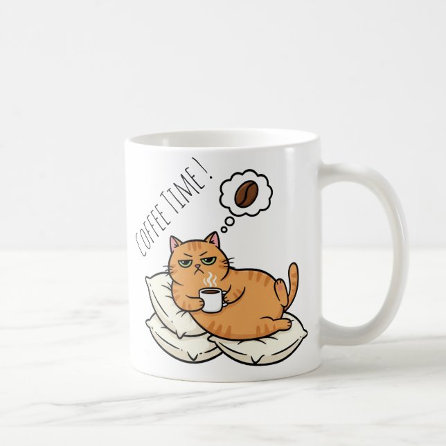 Grumpy Cat Coffee Time Ceramic Mug Kaffeetasse (Rechts)