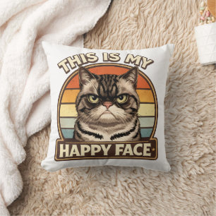 Grumpy Cat "Das ist mein glückliches Gesicht" Lust Kissen