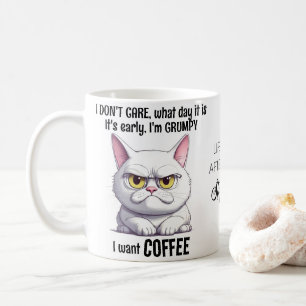 Grumpy Cat Drink Kaffee Zitat Kaffeetasse