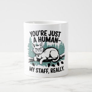 Grumpy Cat - 'Du bist nur ein Mensch, meine Mitarb Jumbo-Tasse
