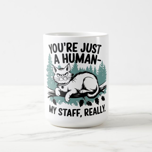 Grumpy Cat - 'Du bist nur ein Mensch, meine Mitarb Kaffeetasse (Mittel)