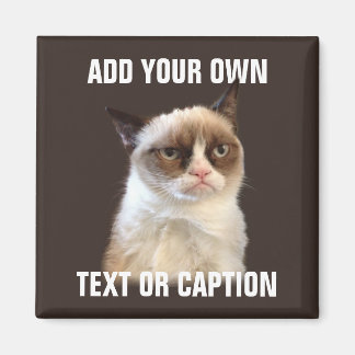 Grumpy Cat - Fügen Sie Ihren eigenen Text hinzu Magnet