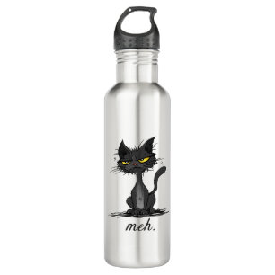 GRUMPY CAT - Funny Meh Cat - Crazy Cat Lady Gift Edelstahlflasche