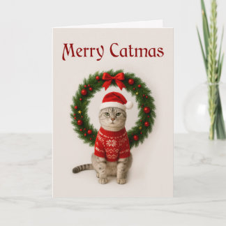 Grumpy Cat gefaltete Weihnachtskarte Karte