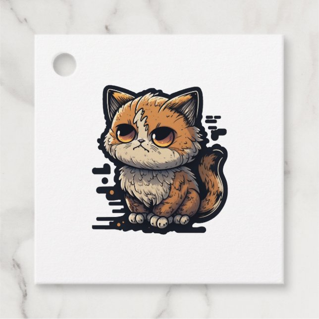 Grumpy Cat Geschenkanhänger (Vorderseite)