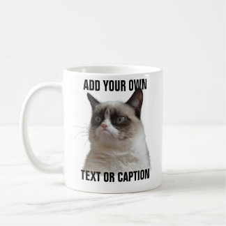 Grumpy Cat Glare - Hinzufügen eines eigenen Textes Kaffeetasse