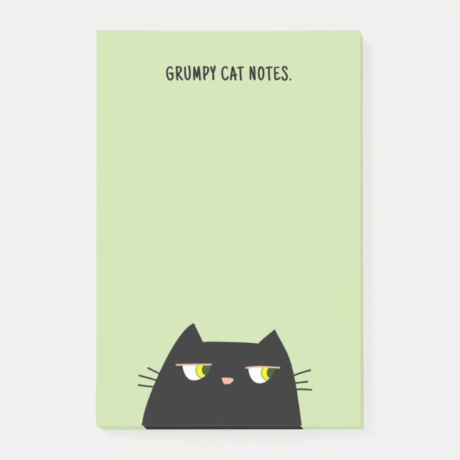 Grumpy Cat Haftnotizen Lustig Süß Kawaii Post-it Klebezettel (Vorderseite)