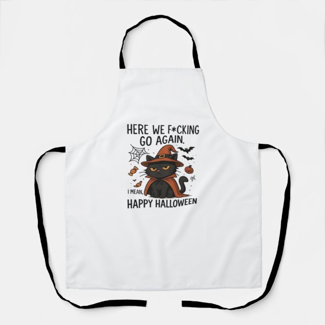 Grumpy Cat Halloween Klassischer T - Shirt Schürze (Vorderseite)