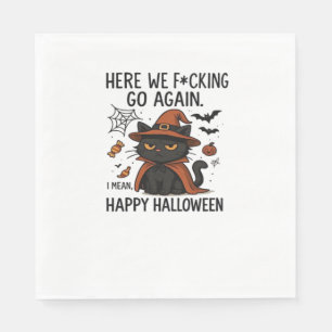 Grumpy Cat Halloween Klassischer T - Shirt Serviette