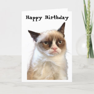 Grumpy Cat Happy Birthday Card Karte