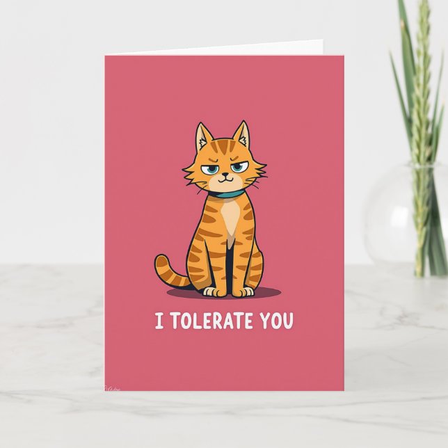 Grumpy Cat Ich dulde dich Karte (Vorderseite)