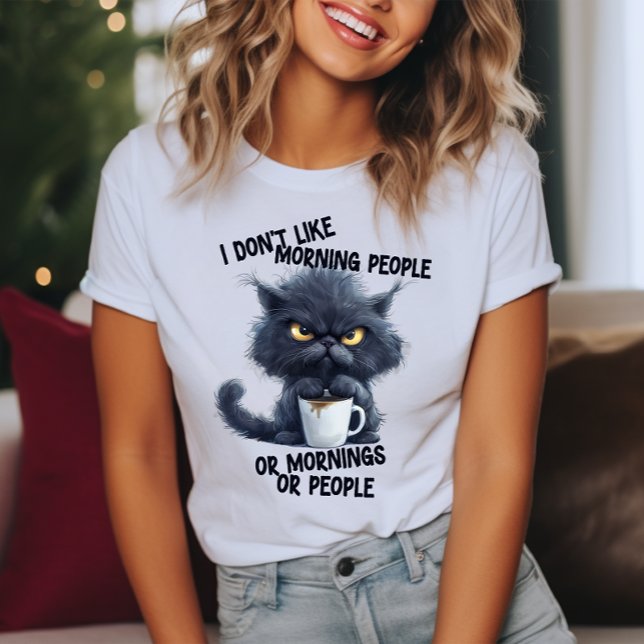 Grumpy Cat Ich mag Morgenmenschen nicht T-Shirt (Von Creator hochgeladen)