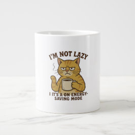 Grumpy Cat in Energy-Saving Mode Mug Jumbo-Tasse