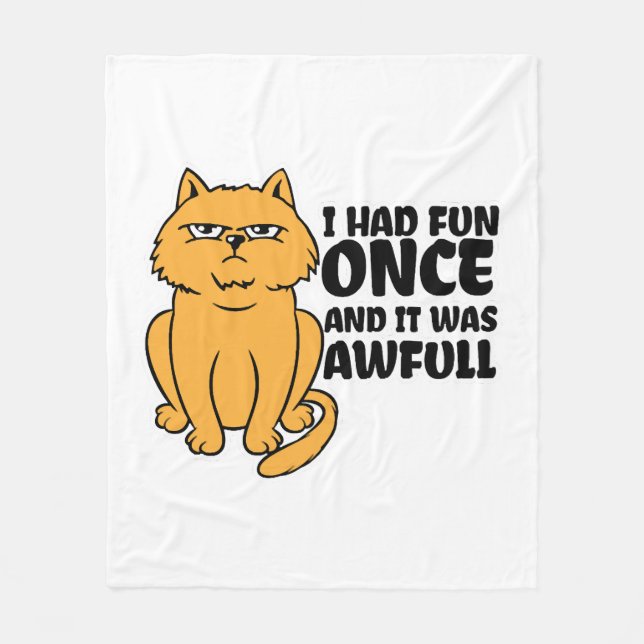 Grumpy Cat - Meme Funny Cat Fleecedecke (Vorderseite)
