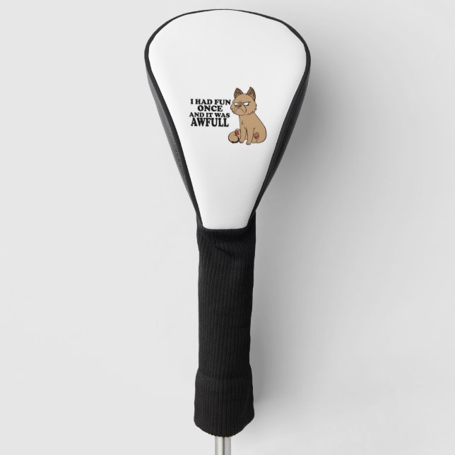 Grumpy Cat - Meme Funny Cat - Spaß Golf Headcover (Vorderseite)