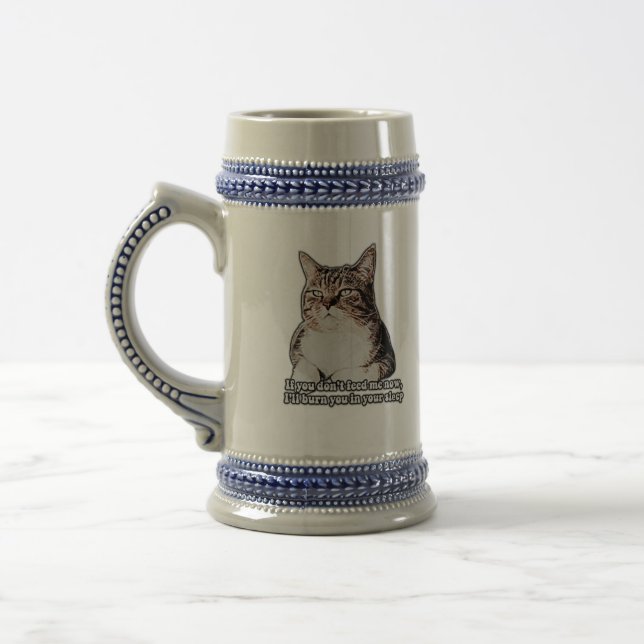 Grumpy Cat Meme für Katzenbesitzer und Kätzchenbes Bierglas (Links)