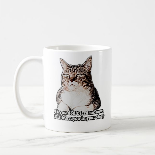 Grumpy Cat Meme für Katzenbesitzer und Kätzchenbes Kaffeetasse (Links)