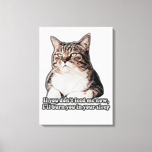 Grumpy Cat Meme für Katzenbesitzer und Kätzchenbes Leinwanddruck