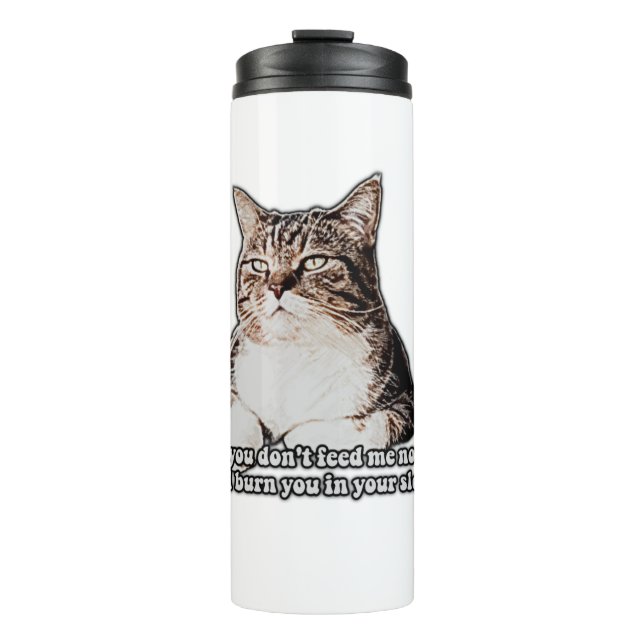 Grumpy Cat Meme für Katzenbesitzer und Kätzchenbes Thermosbecher (Vorderseite)