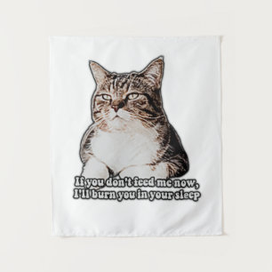 Grumpy Cat Meme für Katzenbesitzer und Kätzchenbes Wandteppich