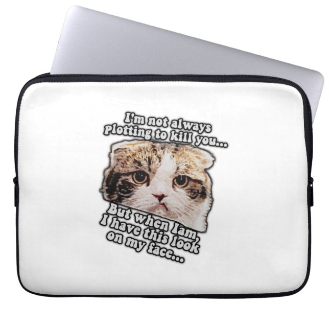 Grumpy Cat Meme für Katzenbesitzer und Kätzchenlie Laptopschutzhülle (Vorderseite)