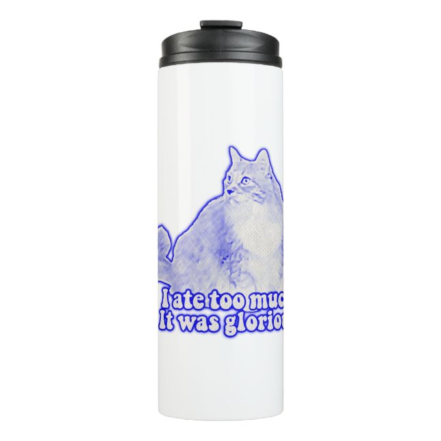 Grumpy Cat Meme für Katzenbesitzer und Kätzchenlie Thermosbecher (Vorderseite)