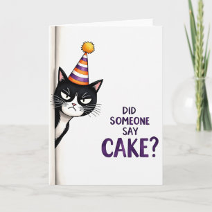Grumpy Cat-Party-Hut-Geburtstagskarte Karte