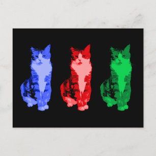 Grumpy Cat Pop Art Postkarte