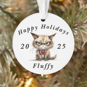 Grumpy Cat sarkastisch Glückliche Feiertage Weihna Ornament